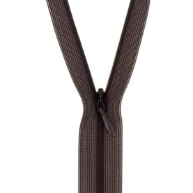 Fermeture à glissière invisible – Marron foncé