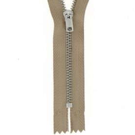 Fermeture à glissière spéciale jean métal – Beige