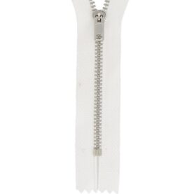 Fermeture à glissière spéciale jean métal – Blanc