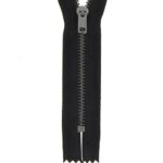 Fermeture à glissière spéciale jean métal – Noir