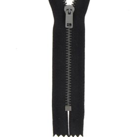 Fermeture à glissière spéciale jean métal – Noir