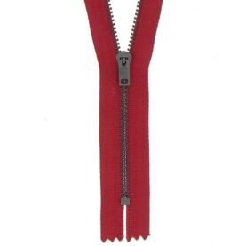 Fermeture à glissière spéciale jean métal – Rouge