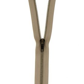 Fermeture à glissière métal non séparable – Beige