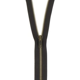 Fermeture à glissière métal non séparable – Marron foncé