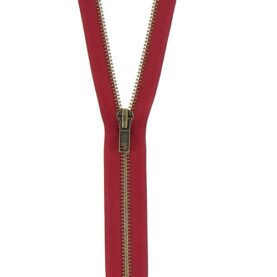 Fermeture à glissière métal non séparable – Rouge