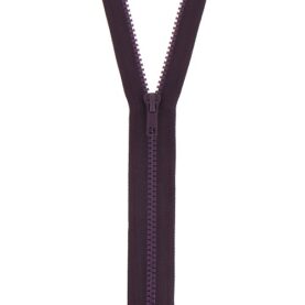Fermeture à glissière séparable injectée – Aubergine