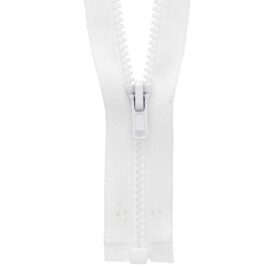 Fermeture à glissière séparable injectée fine – Blanc