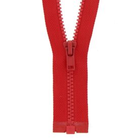 Fermeture à glissière séparable injectée fine – Rouge