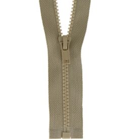 Fermeture à glissière séparable injectée fine – Taupe