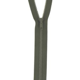 Fermeture à glissière séparable injectée – Vert Militaire