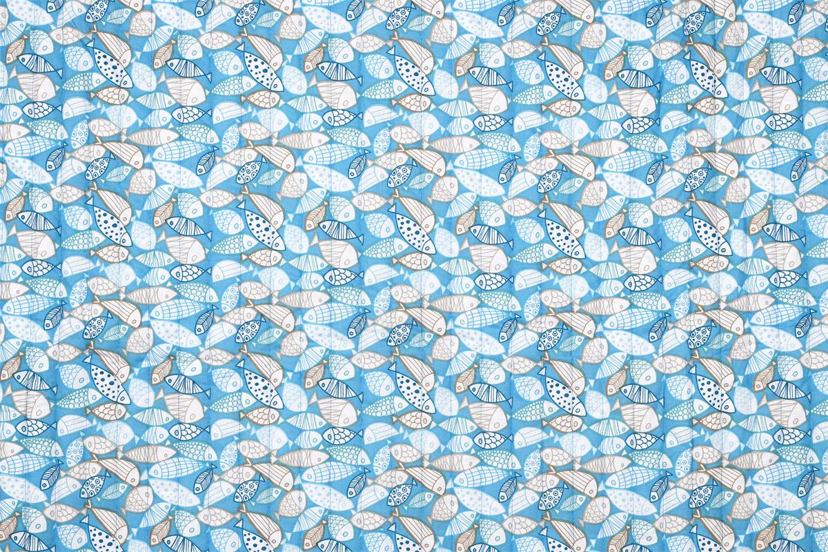 Tissu boutis matelassé réversible Moresby – Bleu Tissu boutis matelassé réversible Moresby – Bleu