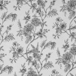 Tissu Cherry - Blanc et gris
