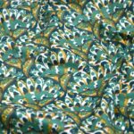 Tissu coton imprimé Batllo – Bleu pétrole