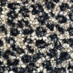 Tissu curly bouclette léopard - Beige et noir