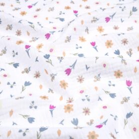 Tissu double gaze imprimée Marta – Multicolore