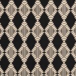 Tissu extérieur jacquard "Indra" édition Thevenon Paris - Noir et beige OEKO-TEX