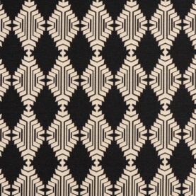 Tissu extérieur jacquard "Indra" édition Thevenon Paris - Noir et beige OEKO-TEX