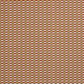 Tissu extérieur jacquard "Toundra" édition Thevenon Paris - Brique, or et gris OEKO-TEX