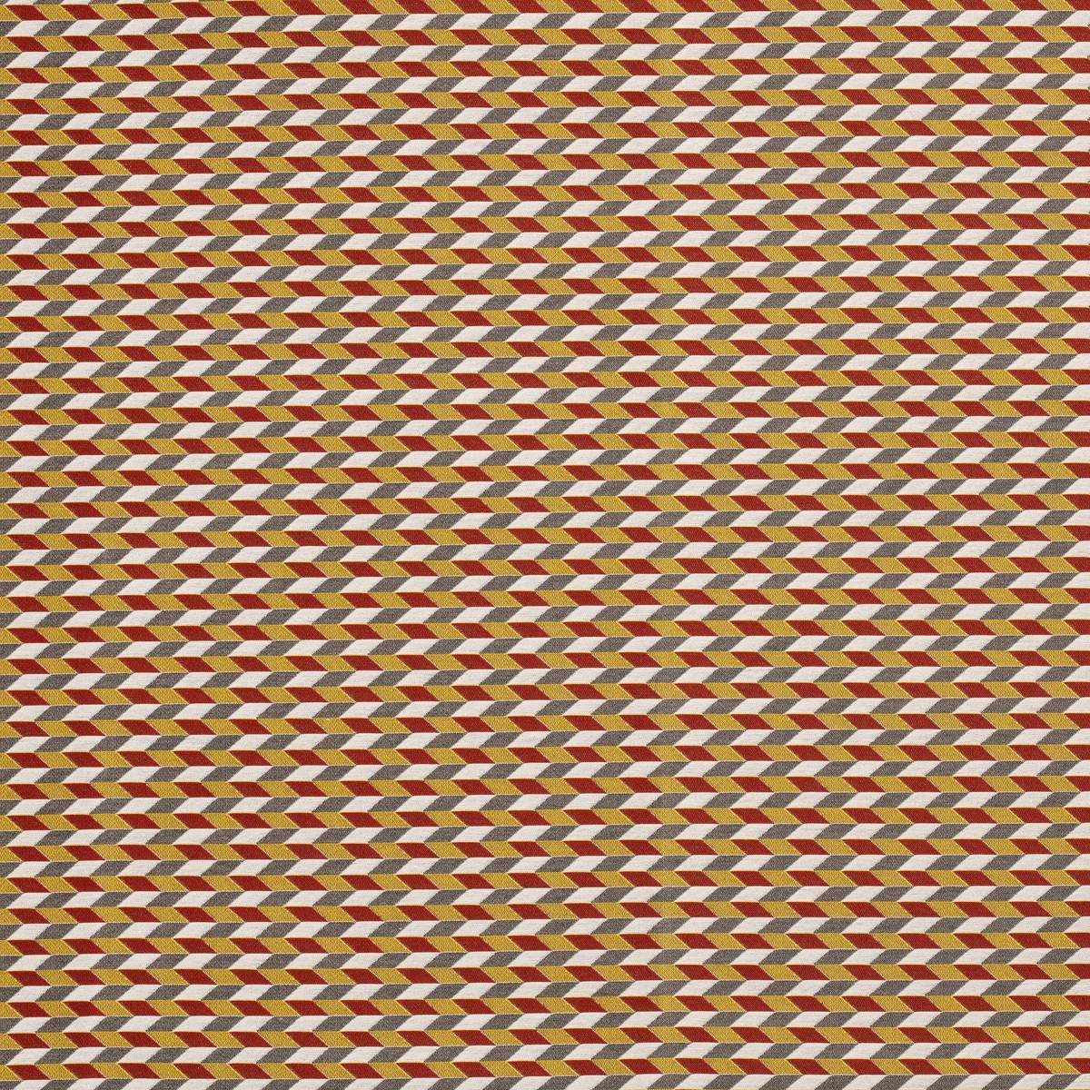 Tissu extérieur jacquard "Toundra" édition Thevenon Paris - Brique, or et gris OEKO-TEX Tissu extérieur jacquard "Toundra" édition Thevenon Paris - Brique, or et gris OEKO-TEX