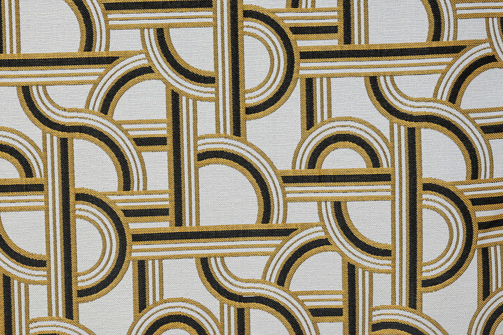Tissu Grand Prix - Beige, noir et or Tissu Grand Prix - Beige, noir et or