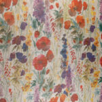 Tissu imprimé Prairie - Rouge multicolore