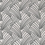 Tissu jacquard Ardeco - Beige et noir