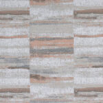 Tissu jacquard Étretat - Écru, taupe et rose poudré