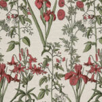 Tissu jacquard Ibéris - Rose, vert et blanc
