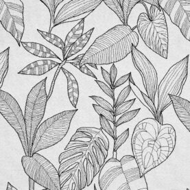 Tissu jacquard Kerala - Écru et noir