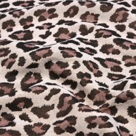 Tissu jacquard léopard Malawi – Naturel