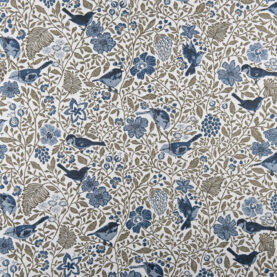 Tissu jacquard Mésange - Bleu