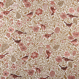 Tissu jacquard Mésange - Rose