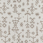 Tissu jacquard Mescal - Blanc à motifs calcaire