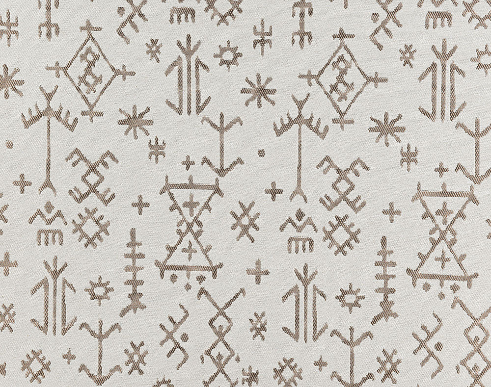 Tissu jacquard Mescal - Blanc à motifs calcaire Tissu jacquard Mescal - Blanc à motifs calcaire
