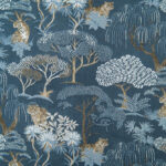 Tissu jacquard Negara - Bleu