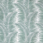 Tissu jacquard Palme - Écru et bleu givré