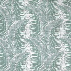 Tissu jacquard Palme - Écru et bleu givré