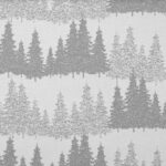 Tissu jacquard Sapins - Gris et blanc