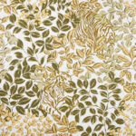 Tissu jacquard Tigre - Jaune doré et vert sauge