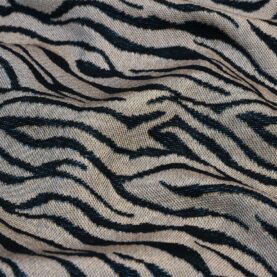 Tissu jacquard zèbre Tanzani – Naturel