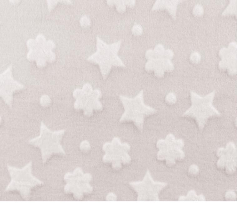 Tissu polaire bébé étoiles en relief - Écru Tissu polaire bébé étoiles en relief - Écru