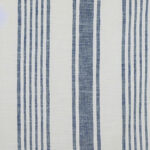 Tissu rayé Baya - Écru et bleu