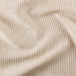 Tissu rayé Palermo - Beige ficelle et blanc cassé