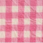 Tissu Seersucker Vichy coton - Rose, écru