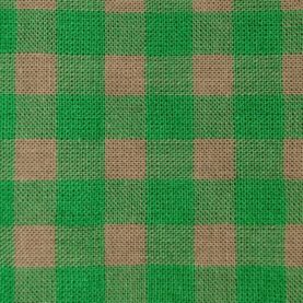 Tissu Seersucker Vichy coton - Vert, beige