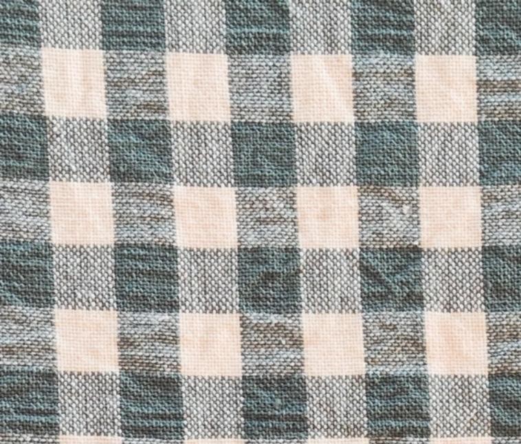 Tissu Seersucker Vichy coton - Vert de gris, écru Tissu Seersucker Vichy coton - Vert de gris, écru