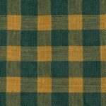 Tissu Seersucker Vichy coton - Vert sapin, moutarde