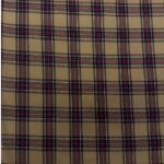 Tissu tartan écossais – Camel et bordeaux