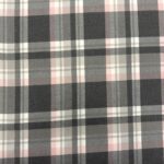 Tissu tartan écossais – Gris et rose