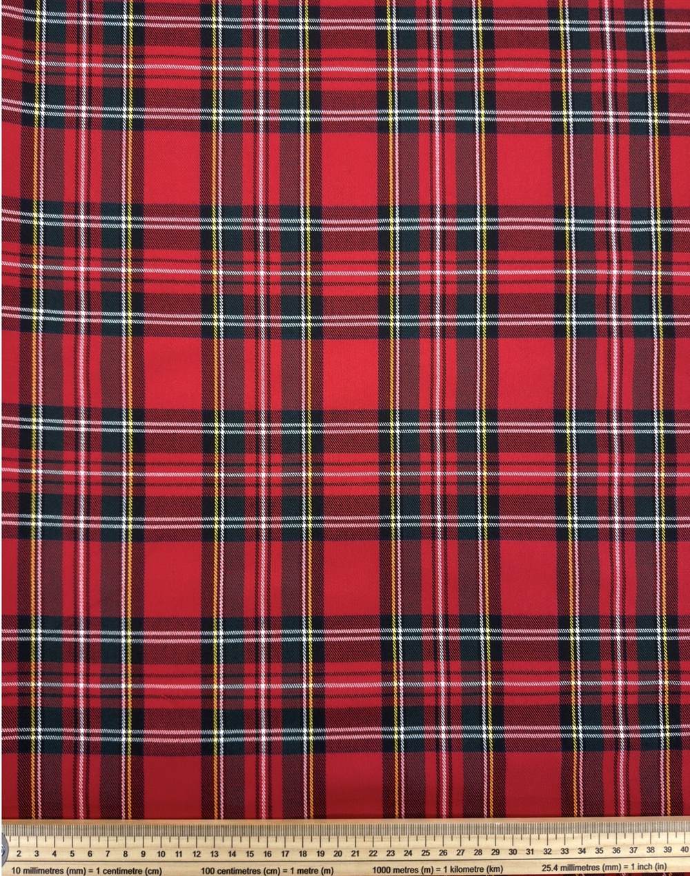 Tissu tartan écossais Royal Stewart – Rouge Tissu tartan écossais Royal Stewart – Rouge